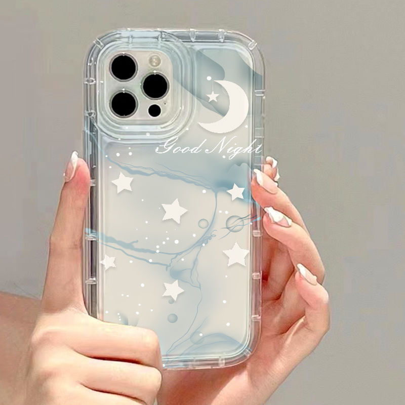 Cushion Clear Star Moon Phone Case