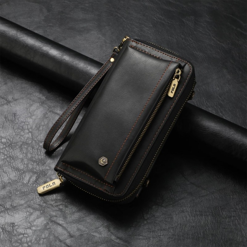 Multi-functional Anti-Theft RFID Card Wallet Crossbody Phone Case with Strong Magnetic Closure