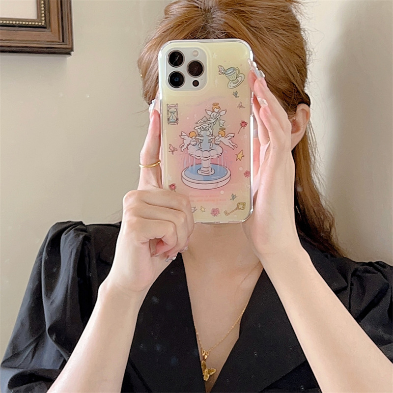 Cupid Fountain Apple Print Phone Case