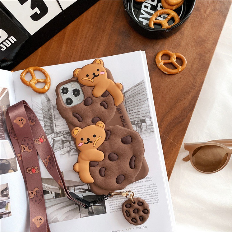 Cute Cookie Bear Silicone Phone Case