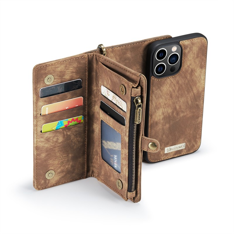 Magnetic Wallet Phone Case With  Card Slots And A Detachable Lanyard
